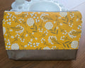 Mustard Woodland Floral Zipper Pouch