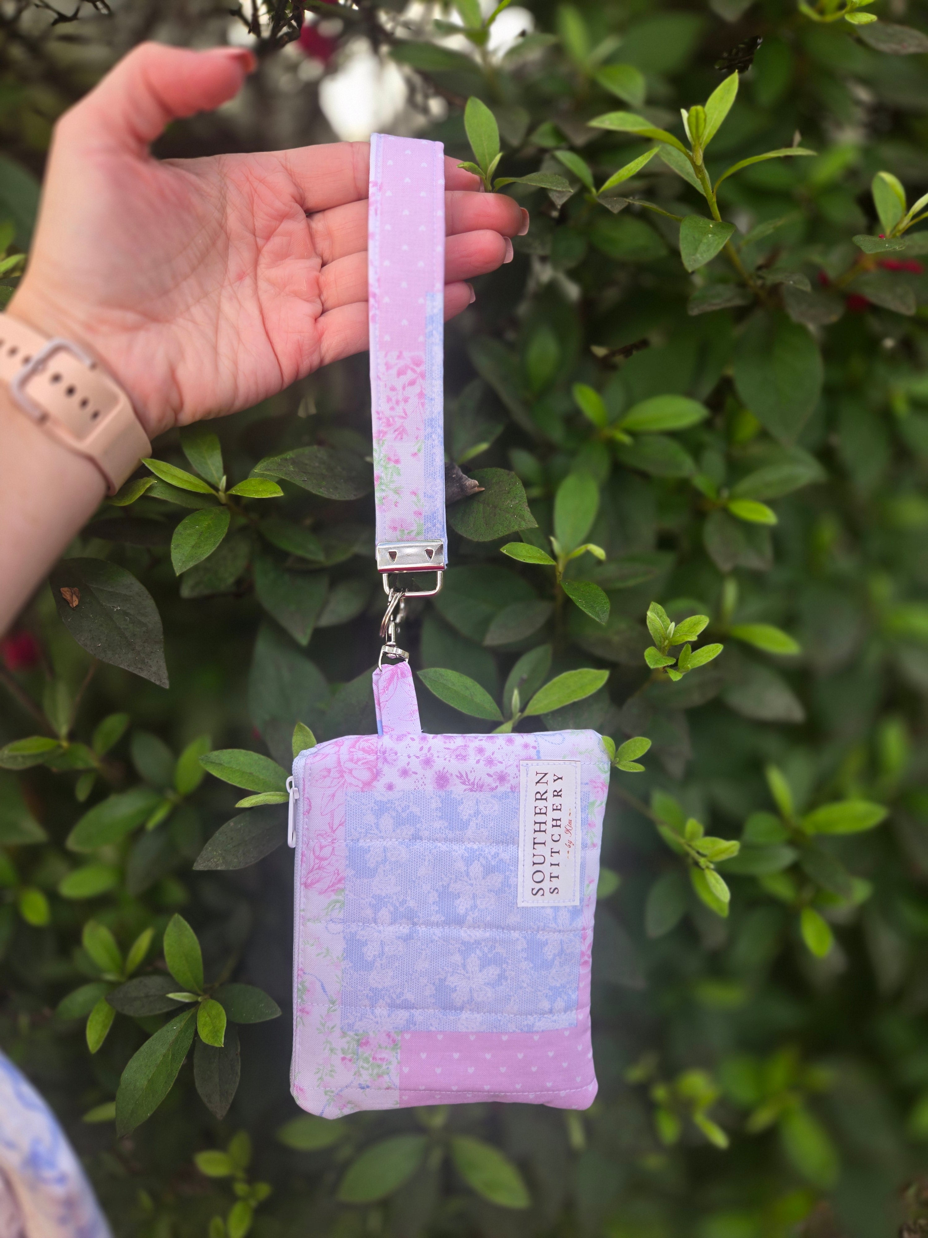Pastel Patchwork Keychain Wallet