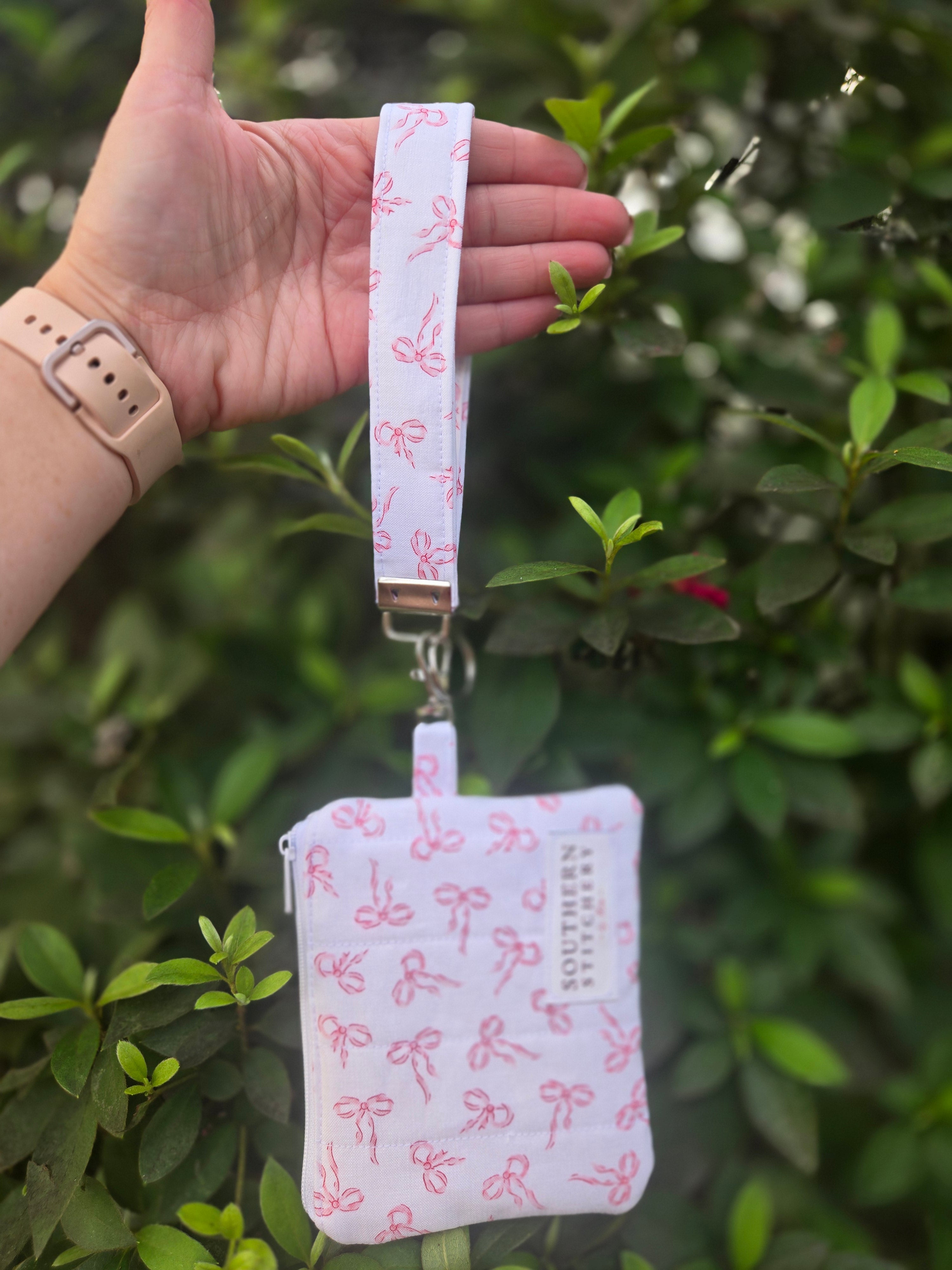 Pink Bows Keychain Wallet