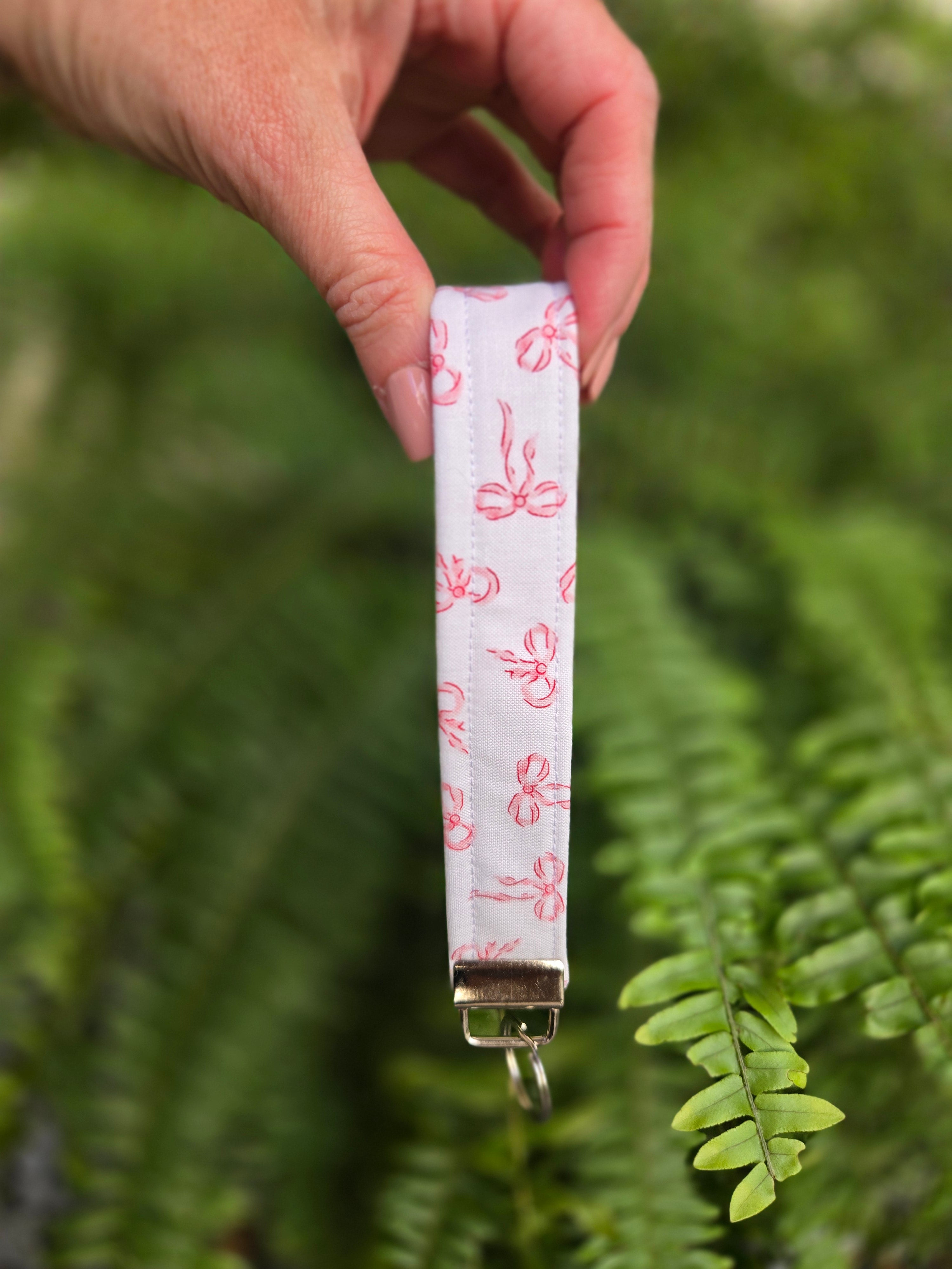 Pink Bows Wristlet