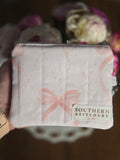Pink Ribbon Bows Keychain Wallet