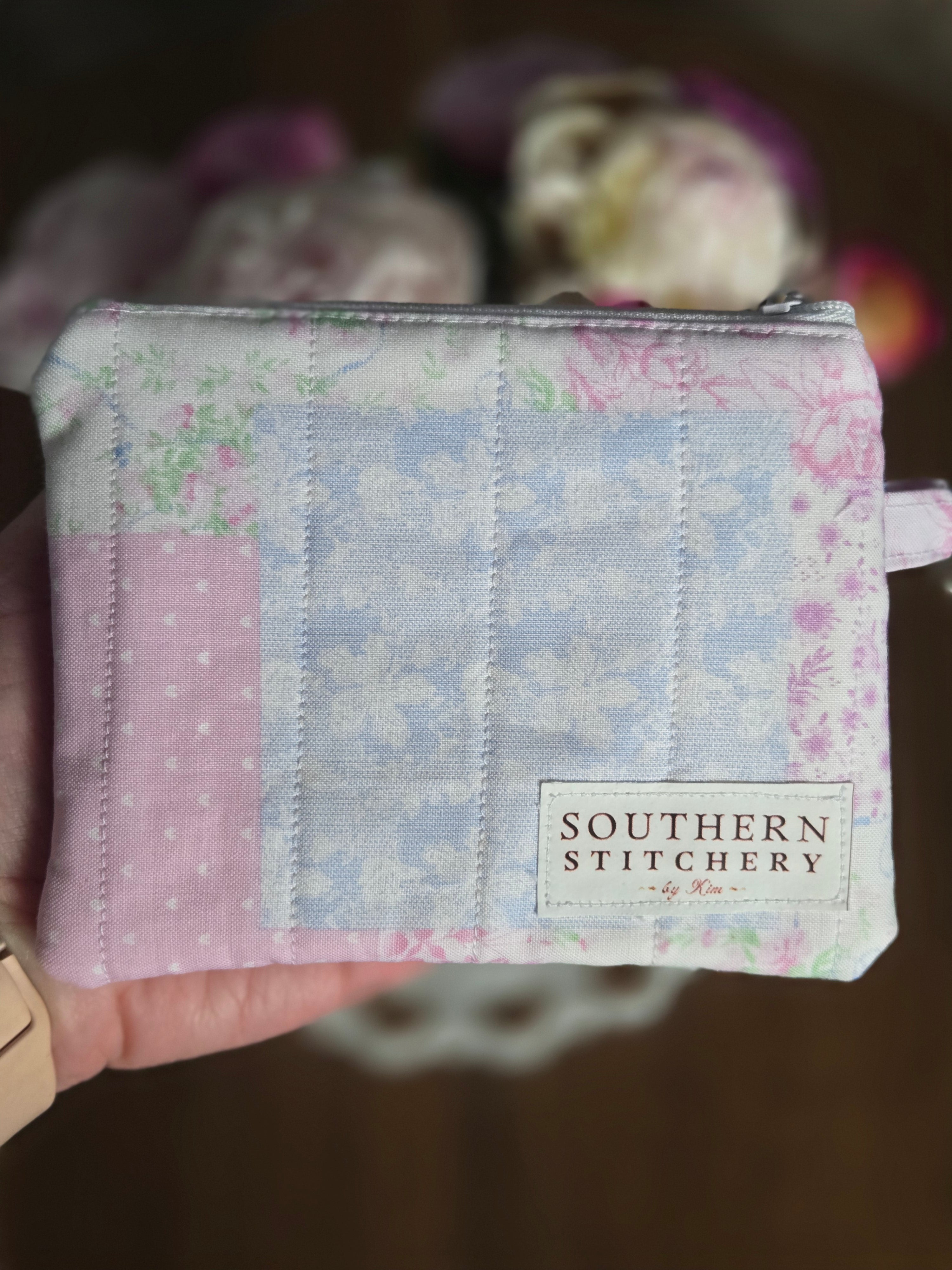 Pastel Patchwork Keychain Wallet