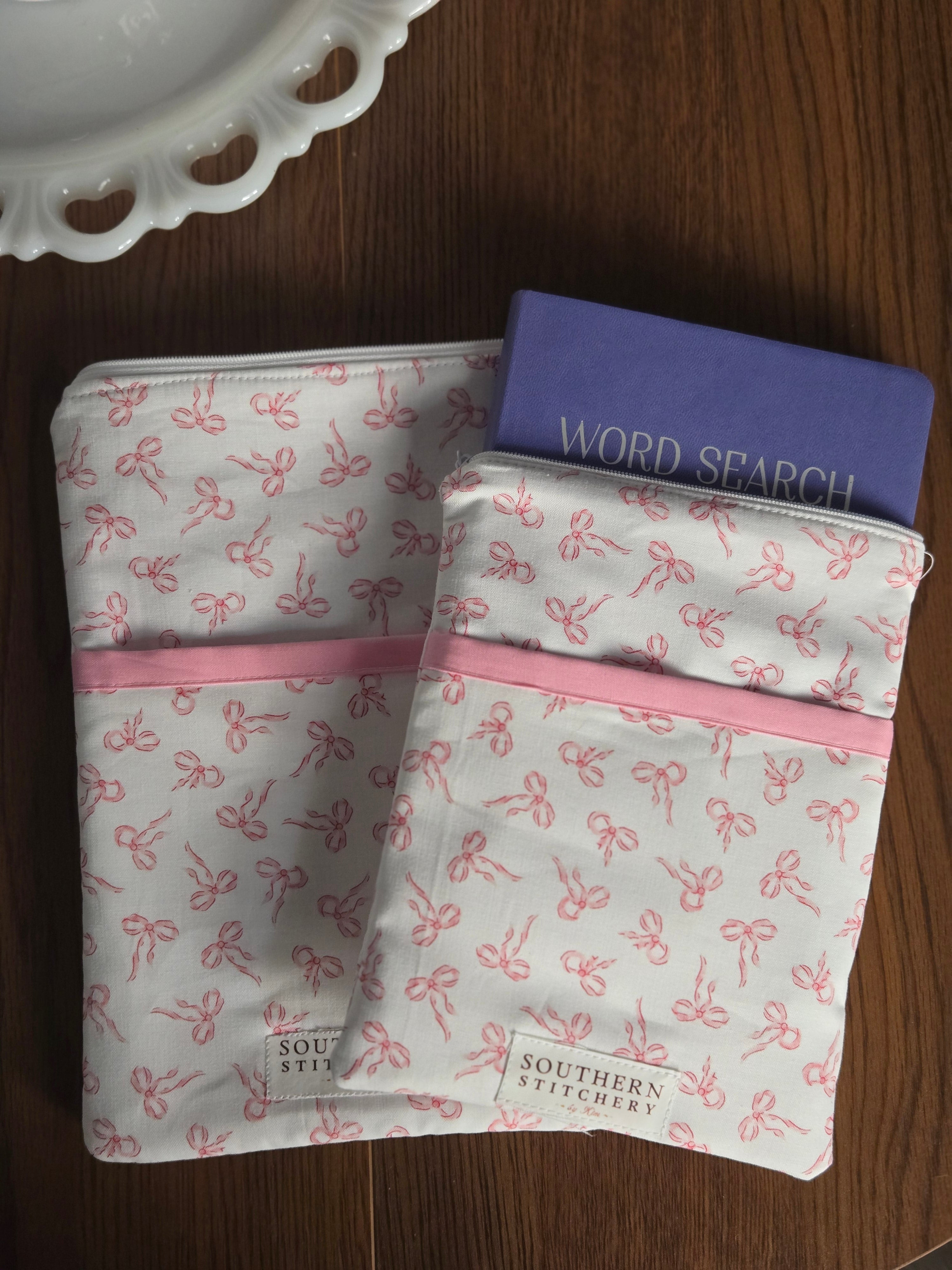Pink Bows E-Reader/Book Sleeve - Small