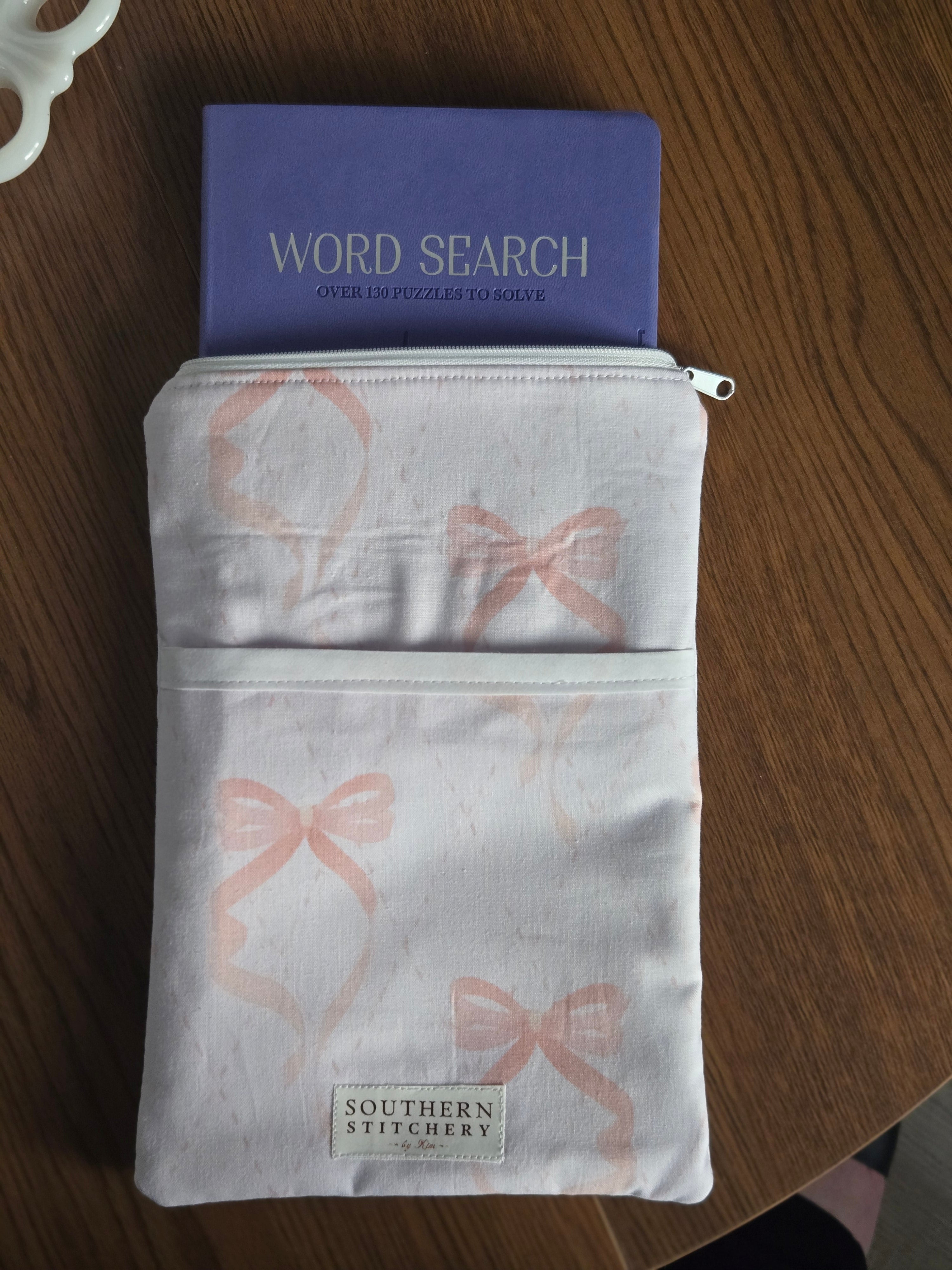 Pink Ribbon Bows E-Reader/Book Sleeve - Medium