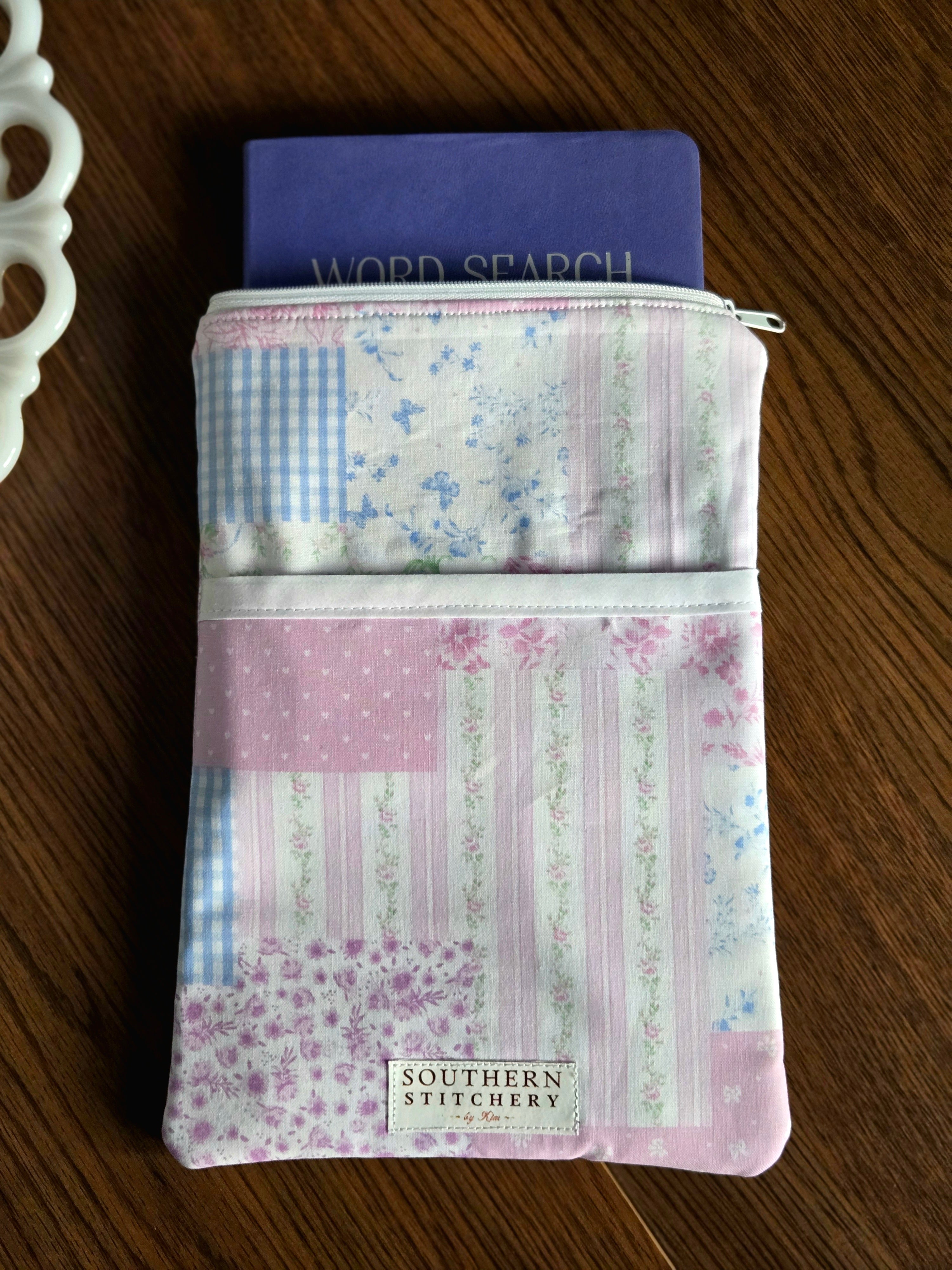 Pastel Patchwork E-Reader/Book Sleeve - Medium
