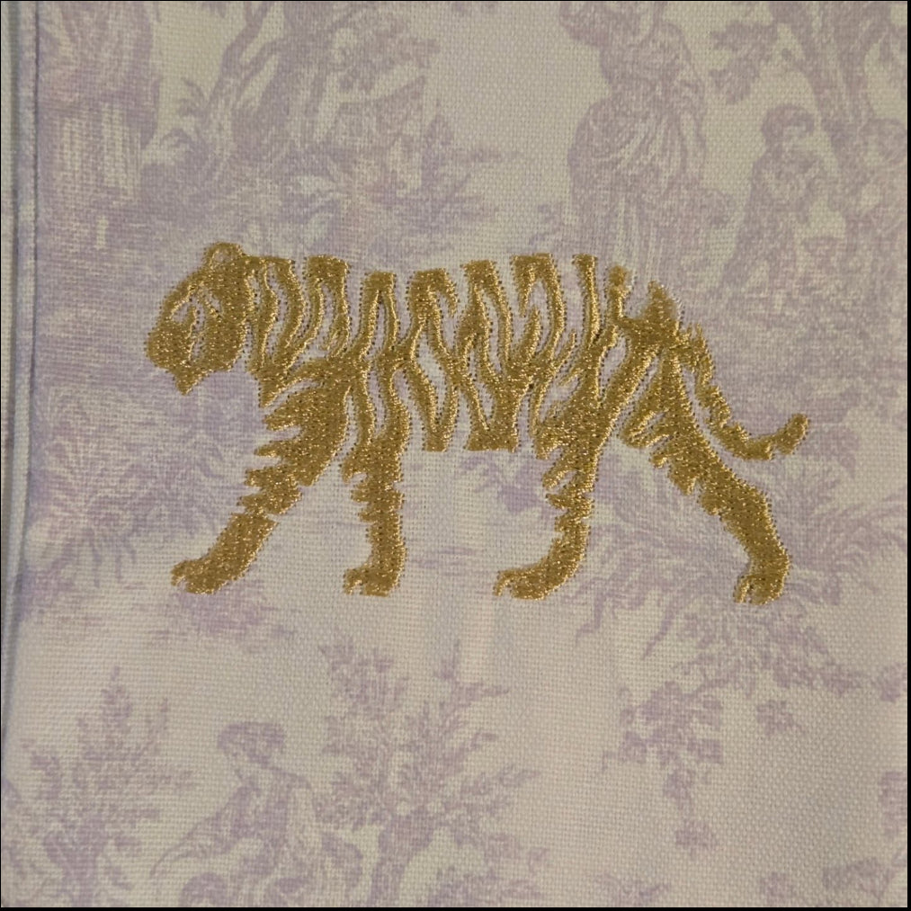 LSU Purple Toile Wreath Sash