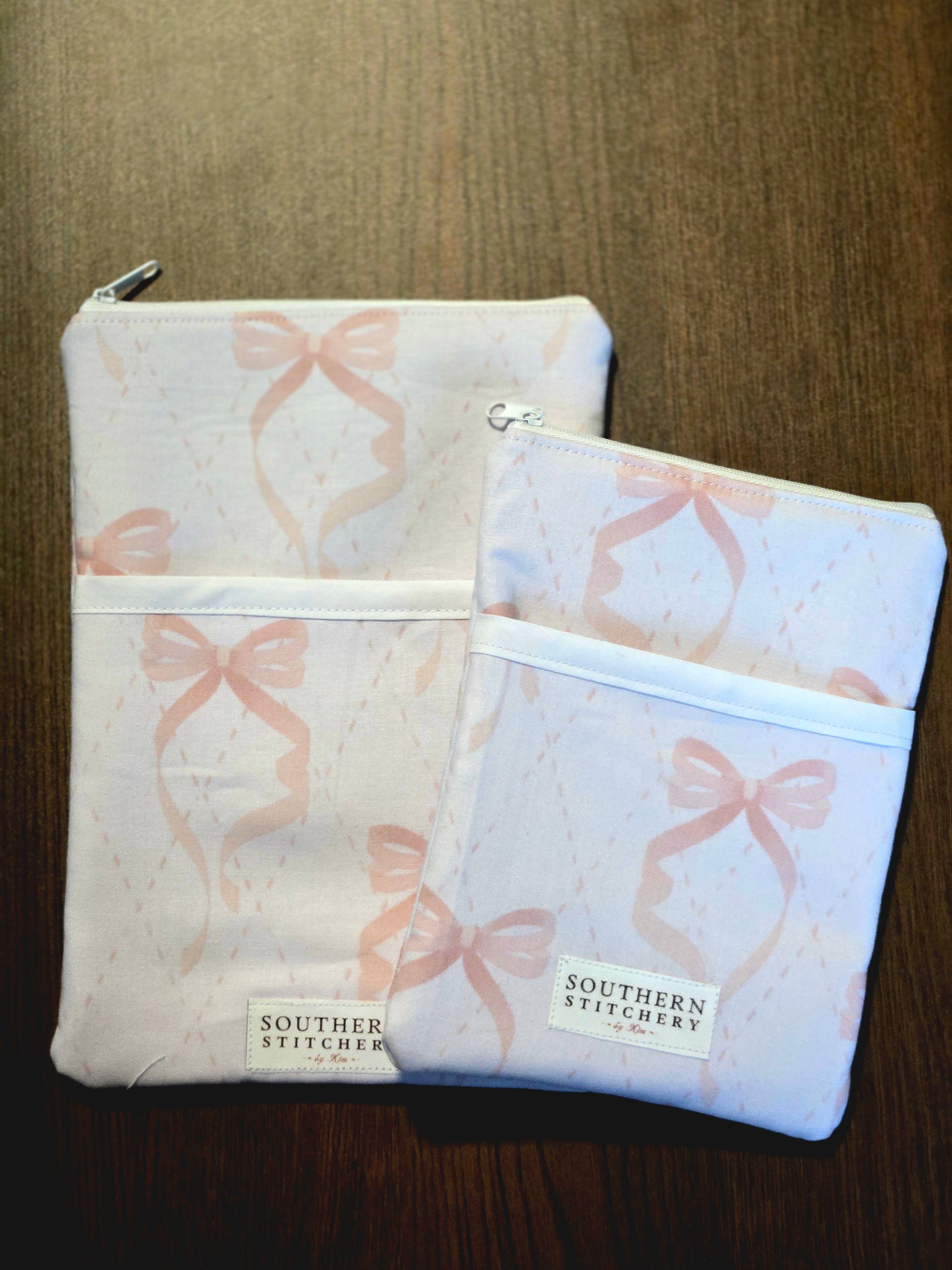 Pink Ribbon Bows E-Reader/Book Sleeve - Medium