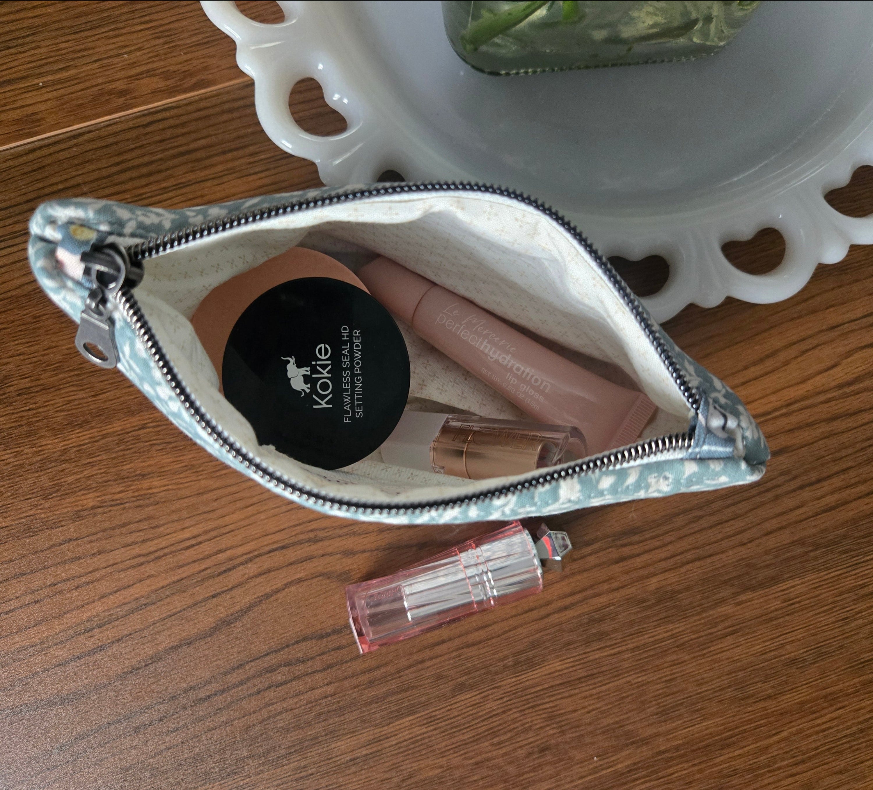 Cottage Green Small Makeup Bag